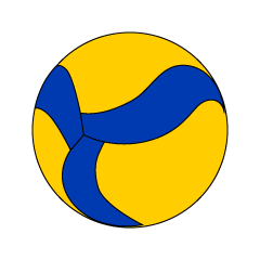 青黄色のバレーボールのボール