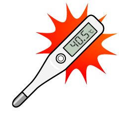 高熱の体温計