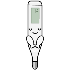 お辞儀する体温計