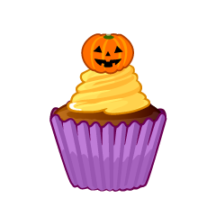 ハロウィンカップケーキ