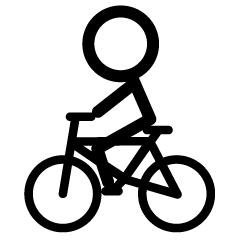 自転車に乗る棒人間