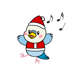 クリスマスのセキセイインコキャラ