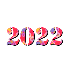 ピンク和柄の2022