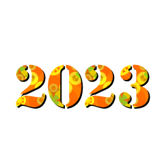 オレンジ和柄の2023