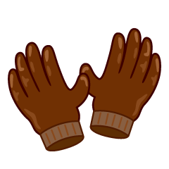 茶色の革手袋