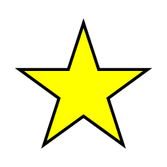 シンプルな星マーク（鋭角）