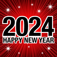 Happy New Year 2023 赤爆発