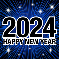 Happy New Year 2023 青爆発