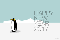 皇帝ペンギンの年賀状