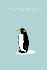 シンプルなペンギンの年賀状