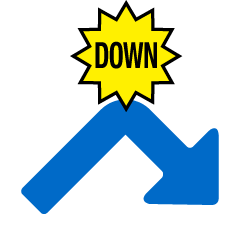 ピークDOWN矢印