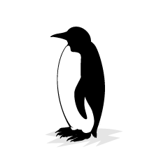 白黒デザインのペンギン
