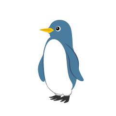 青いペンギンキャラクター