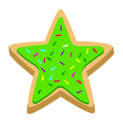 黄緑の星クッキー