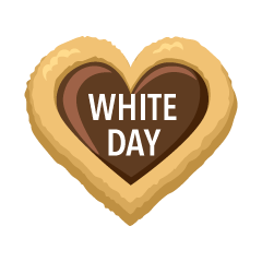 White Day チョコハートクッキー