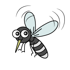 かわいい飛ぶ蚊キャラ