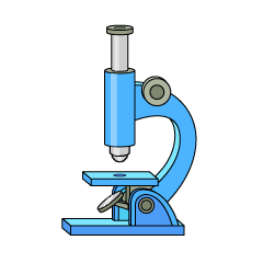 水色の顕微鏡