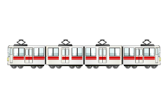 4両編成の電車