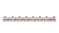 8両編成の電車