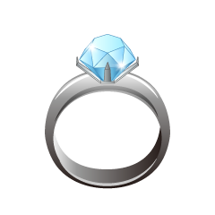 水色ダイヤの婚約指輪