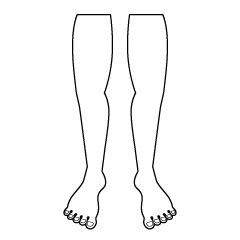両足（白黒）