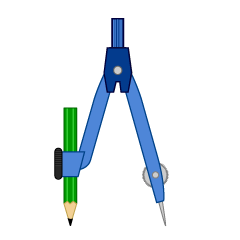 鉛筆のコンパス