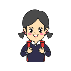 ランドセルの女子小学生