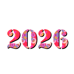 ピンク和柄2026年