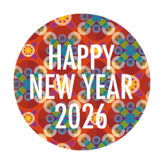Happy New Year 2026和柄マーク