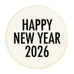 Happy New Year 2026白マーク