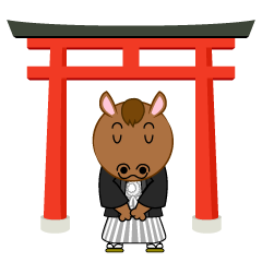 神社の馬