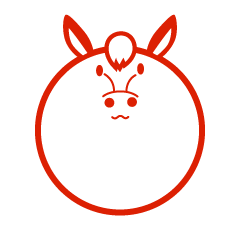 馬の顔の判子