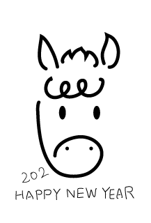 のんびり馬の年賀状