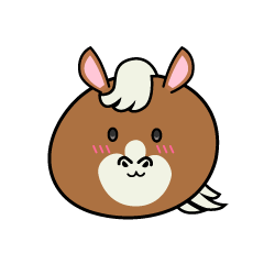 かわいいポニー顔