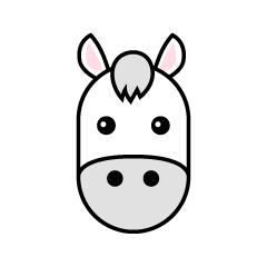 かわいい白馬顔