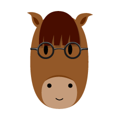 かわいいメガネの馬顔