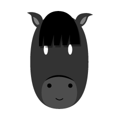 かわいい黒馬顔