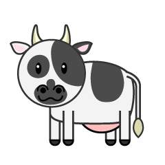 可愛い牛キャラクター