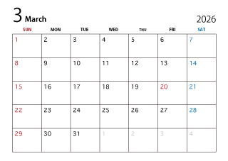 2024年3月カレンダー