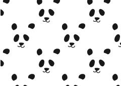 パンダの顔パターンの壁紙