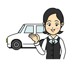 自動車ディラーの女性店員