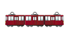 3両編成の阪急電鉄電車