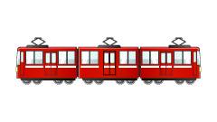 3両編成の京浜急行電車