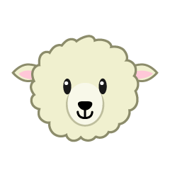 可愛い羊の顔