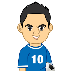 男子サッカー選手キャラクター（似顔絵）