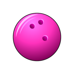 ピンクのボウリングボール