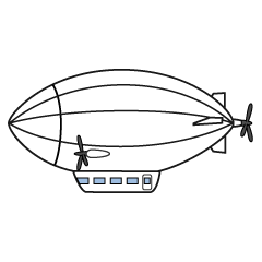 シンプルな飛行船