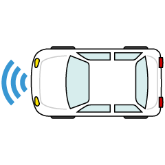 上から見た自動運転車