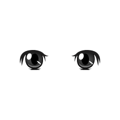 可愛いアニメの目