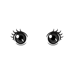 まん丸の目